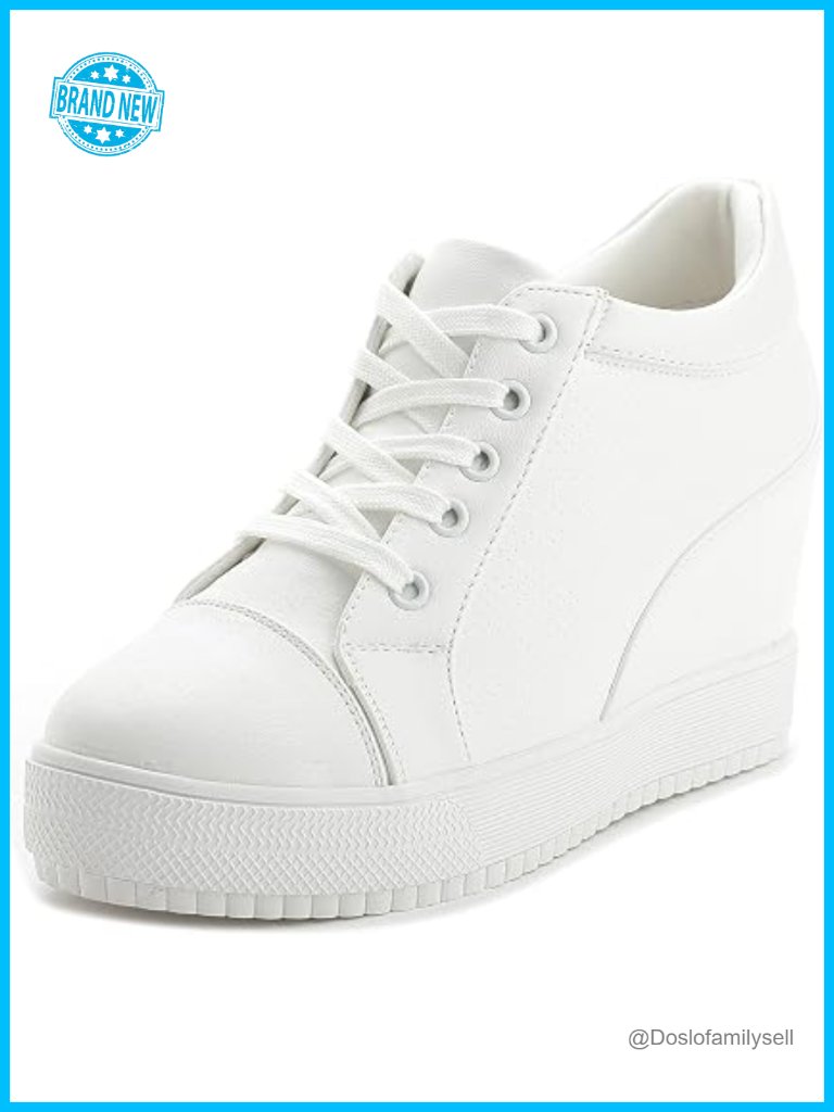 Wedges Sneakers With Hidden Heel Platform Walking Shoes Fashion Bride Wedding